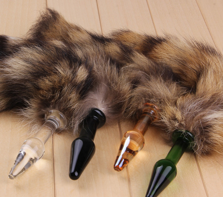 Glass Fox Tail Anal Plug