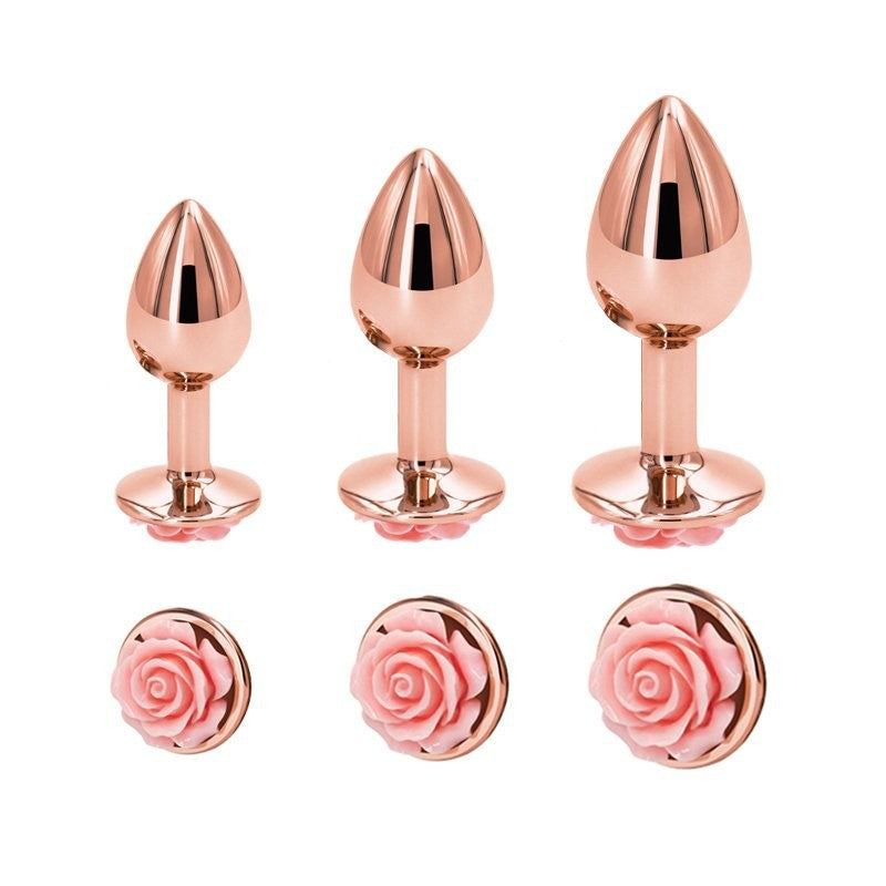 Rose Gold Floral Anal Plug