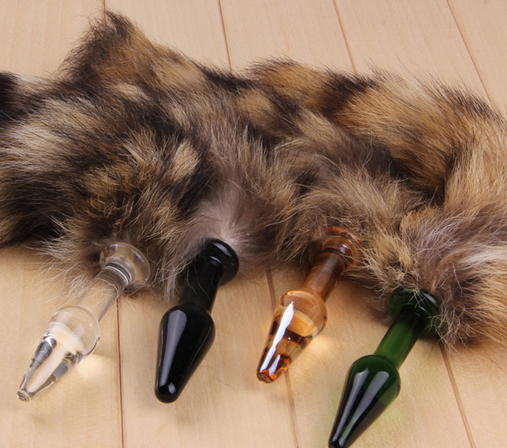Glass Fox Tail Anal Plug