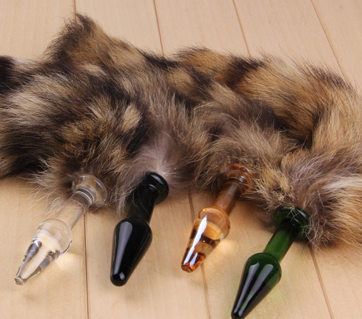 Glass Fox Tail Anal Plug