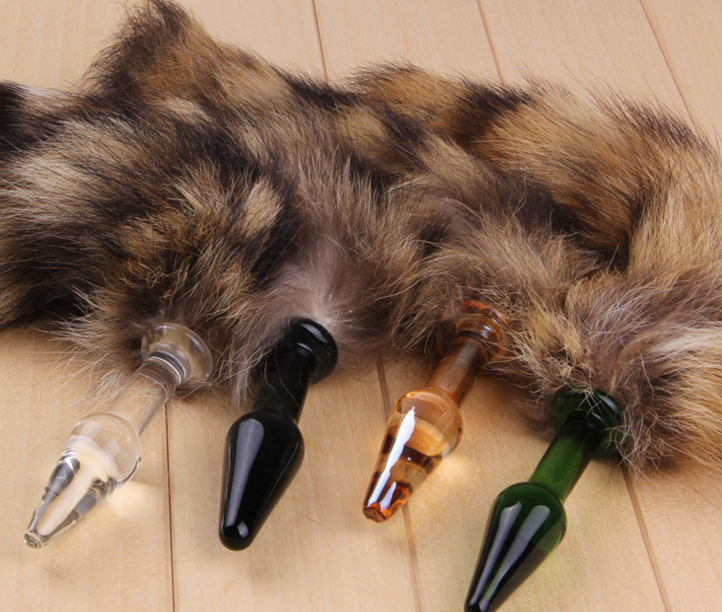Glass Fox Tail Anal Plug