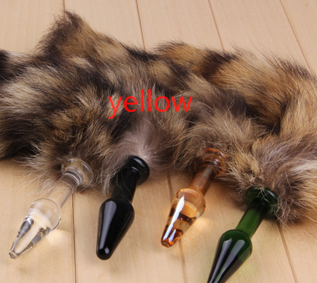 Glass Fox Tail Anal Plug